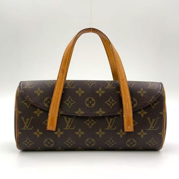 Louis Vuitton Handbags - Louis Vuitton Sonatine Monogram Leather X PVC Brown Handbag Gold M51902